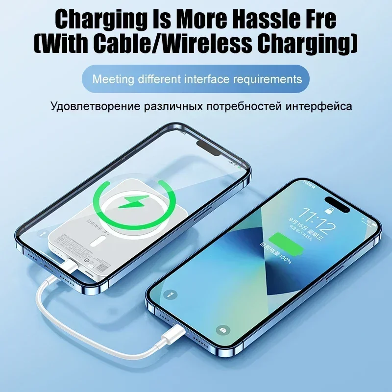 Portable External Magnetic Wireless Power Bank