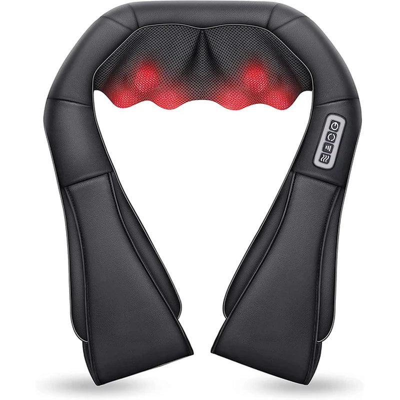 Shiatsu Neck and Back Massager with Heat Deep Tissue Kneading Sports Recovery Massagers for Full Body Electric Massage Pillow